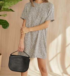 LIKE NEW JENNI KAYNE Leopard T-Shirt Dress S